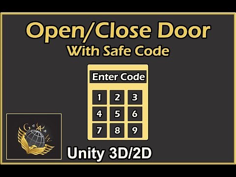 Unity - Open Door, with Safe Code.