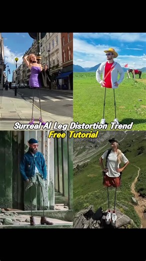 Dola Free Tutorial: How to create surreal AI leg distortion effects. Meltmaxxing Legs Filter Surreal AI Leg Distortion Tutorial Optical Illusion Skinny Legs Effect Extreme Body Ratio Warp Guide How to do the Needle Leg Trend AI Stick-Man Leg Filter Template Hyper-realistic Surrealist Photo Manipulation Stick-Thin Long Legs AI Filter One-Tap AI Body Editor for Mobile Viral Surreal Leg Filter Tutorial Floating Skinny Legs Creative Filter AI Bamboo Leg Effect Trending Surrealist AI Filters UK Uncan