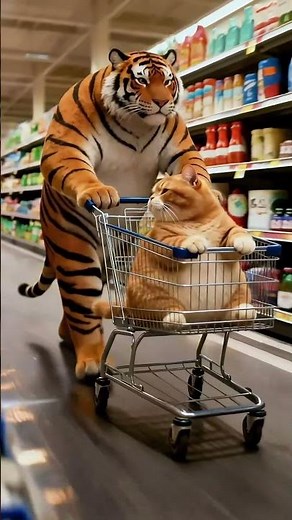 Shopping Cart Cat #funny #cat