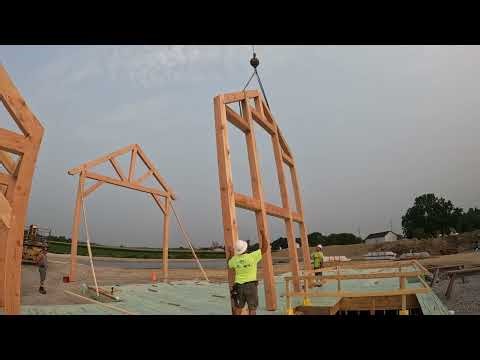 Timber Framing: How a Timber Frame Bent is Raised