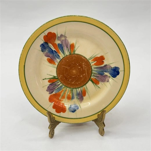 Clarice Cliff Bizarre Crocus Side Plate Hand Painted Art Deco Pottery 15cm - Etsy