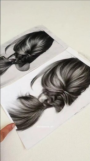 HOW TO DRAW A HAIR WITH PENCIL|| PENCIL DRAWING TUTORIAL BY elahepasha.art