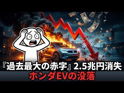 Honda reports its largest-ever net loss in 14 years, a 2.5 trillion yen loss, and faces the risk ...
