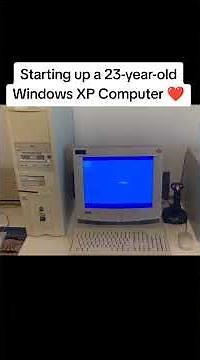 Starting up a 23-year-old Windows XP Computer #fyp #nostalgia #windows #foryourpage