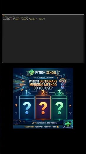 3 Ways to Merge Dictionaries in Python! 🐍