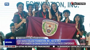 Itinanghal na isa sa mga top performing private schools ang Jose Maria College Foundation, Inc. sa katatapos lamang na Division Schools Press Conference sa Davao City, kung saan nagpakitang gilas ang mga JMC Campus Journalists sa larangan ng radio at TV broadcasting, script writing for print, TV, at radio broadcast. | via Precious Alvarez Visit our YouTube Channel for more updates: 👇👇👇 https://www.youtube.com/@Newsblast.Online?sub_confirmation=1 | Newsblast