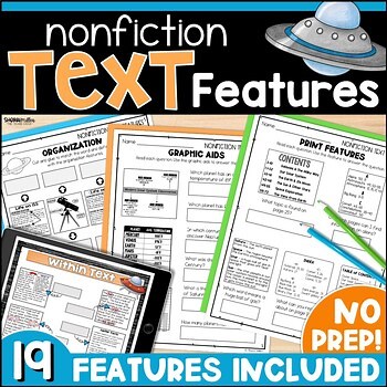 Nonfiction Text Features Informational Text Reading Comprehension Worksheets