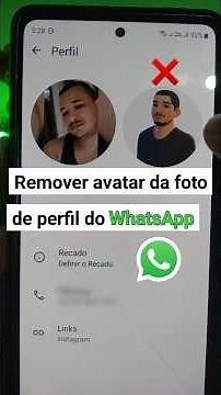 Como tirar avatar que aparece junto com a foto de perfil no WhatsApp #whatsapp #fotodeperfil #avatar