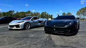 Corvette Z06 Challenges the Ferrari 812 Superfast
