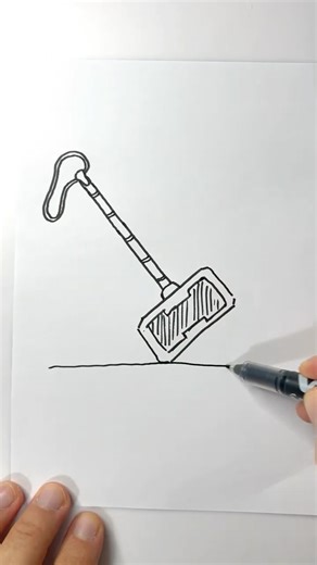 Drawing Thor's hammer Mjölnir █▬▬ #dance #hammer
