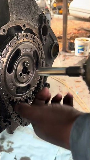 Timing chain and camshaft gear removal