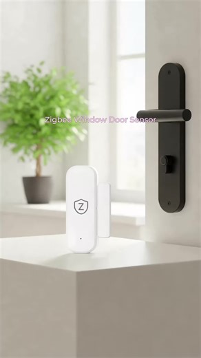 Smart Zigbee Window Door Sensor, Wireless Contact Sensor with APP Alerts, Wireless Alarm, No HUB Required, Compatible with Home Security Monitoring #smarthomebar #smarttapemeasure #smartaccessory #babydoorlocks #smartplugs #dogdoor #toddlersmartphone #homehackmusthave #automaticgateopener #securitylight