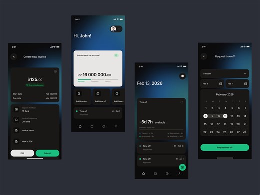 Fintech mobile app design