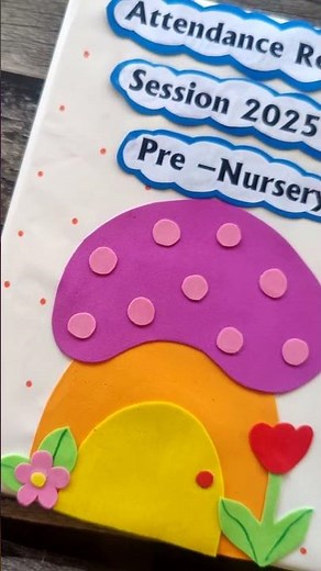 Attendance Register Decoration Idea |Register Decoration Design|School Craft#shortsfeed
