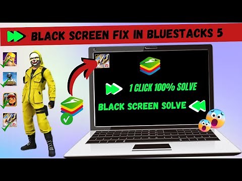 Bluestacks 5 Black Screen Problem Solve 100% || Black Screen Problem Solve in Bluestacks 5 Emulator