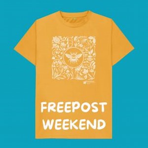 Freepost weekend starts now 🏃‍♀️💨 Get buzzing with our range of 100% organic clothing from our Teemill store, including our NEW Bee My World design 🌍🐝 http://ow.ly/XCkJ50OBVFG | Bumblebee Conservation Trust