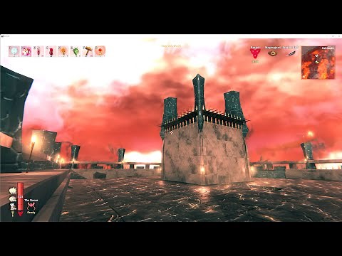 Valheim Charred Fortress- Building inside using snap points for perfect alignment