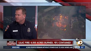 CAL FIRE PIO Jon Heggie said crews battling the Lilac Fire are being "very cautious" as Santa Ana winds are expected to pick up again this weekend. UPDATES: http://bit.ly/2nGQkzx | 10News – ABC San Diego KGTV