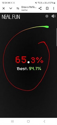 Draw a perfect circle in neal.fun