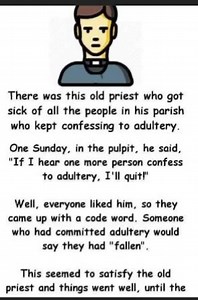25K views · 42 reactions | A new priest has a hard time getting used to the secret code......Continue Reading Below first comment  | Laugh Factory | Facebook