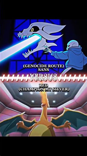 Sans vs Red #sans #undertale #red #pokemon