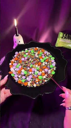 Make Halloween Baking Confetti Cookies ASMR