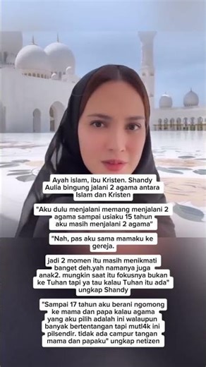 Kisah Shandy Aulia Pilih Agama Tanpa Campur Tangan Ortu #trending #shandyaulia #artist #viral #fyp