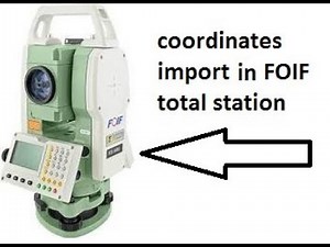 how to import coordinates in foif total station ots rts
