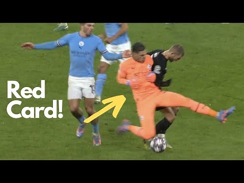 Ederson RED CARD Tackle vs Laimer & Yellow Card for Timo Werner vs RB Leipzig vs Manchester City