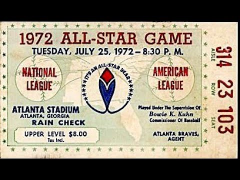 1972 MLB All Star Game ATLANTA Original NBC Broadcast (partial)