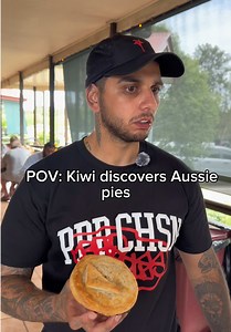 Now I know why they put so much sauce on their pies… 🤣😅 @Chris William @Jimmy @Trexx @jizzatheowner @Jaymuk #fyp #pies #funny #australia #newzealand