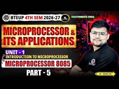 Microprocessor and Its Applications | Microprocessor 8085 part 5 | UNIT - 1 | ELECTRONICS ENGG