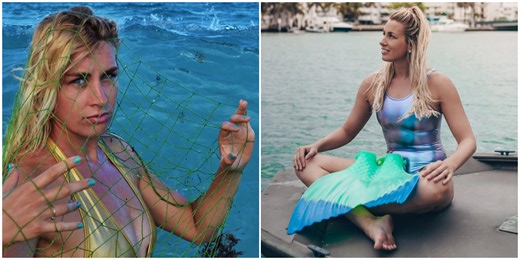 Miami Beach “eco mermaid” achieves the farthest swim with a monofin