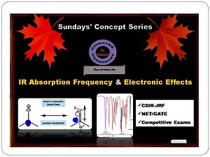 IR Absorption Frequency Vs Electronic Effects II CSIR-JRF-NET II GATE II Other Exams