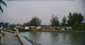 Evening Time in The Town of Miri, East Malaysia