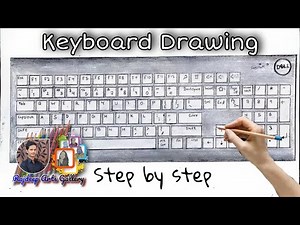 Keyboard drawing | how to Draw computer keyboard drawing | keyboard drawing with explaination