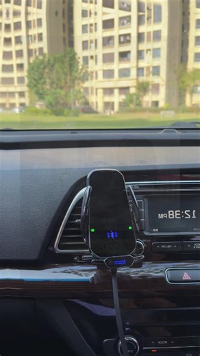 Multifunctional phone mount for car wireless charging and super 66w wired charging for android and iPhone infrared sensor auto clip-on 360 degree rotating RGB lights dancing with sound volume ambient light in car #newyearnewme #tiktokshopholidayhaul #phoneholder #wirelesscharging #carphoneholder