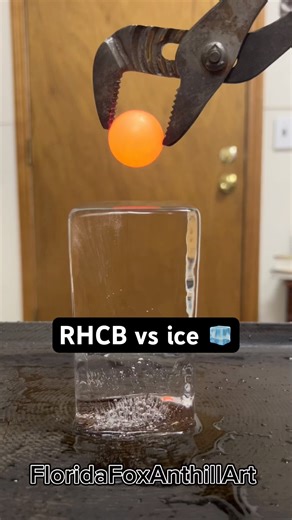 RHCB vs ice 🧊 #asmr #experiment #Science #Ice #RHCB