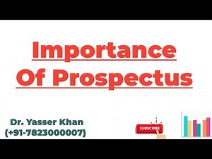 Importance Of Prospectus