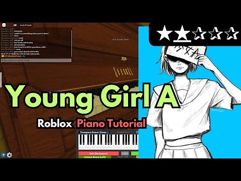 siinamota - Young Girl A (EASY Roblox/Virtual Piano Tutorial)