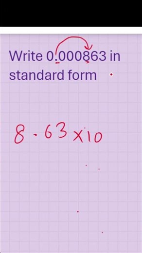 Ordinary Number → Standard Form | Easy 1-Minute Trick ⚡#cambridgemaths#exampreparation#gcsemaths