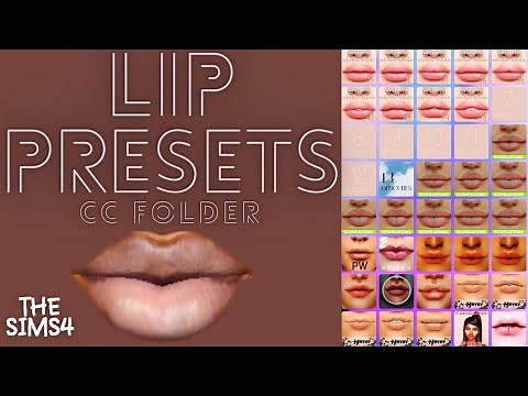 The Sims 4 Lip and Mouth Preset CC Folder | Mouth Sliders, Lip Presets , Pouty Lips and More