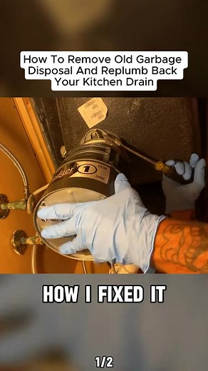 HOW TO REMOVE OLD GARBAGE DISPOSAL AND REPLUMB BACK YOUR KITCHEN DRAI | Silas Boggs | Facebook