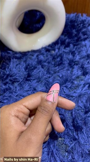 Easy Tape Nail Art Tutorial |Beginner Friendly 🌸#nailart #nails #naildesigns #diy #shorts #trending