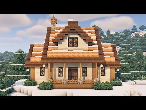 Build a stunning Snow Cabin in Minecraft