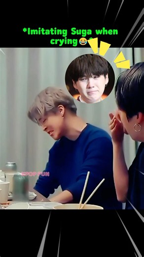 This Is Jimin Trying To Imitate His Suga Hyung When He Cries 🤣 #shorts #bts #jimin #suga