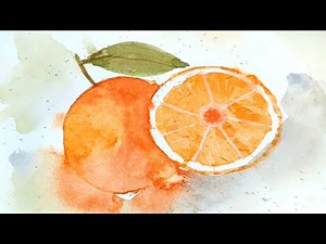 Quick & Fun Watercolour Orange for Beginners – Step-by-Step | Watercolor Tips