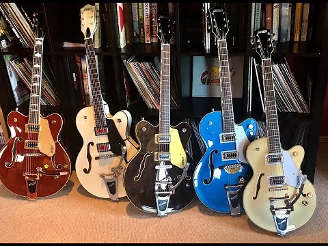 5 Gretsch Electromatics!! One Backing Track, Play along ,and Introduction