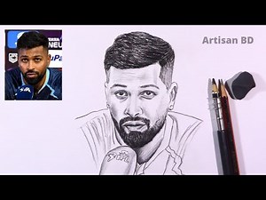 How to draw Hardik Pandya for beginners | pencil sketch | Hardik Pandya | step by step easy drawing