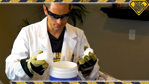 Dry ice plus liquid nitrogen = wild science reaction